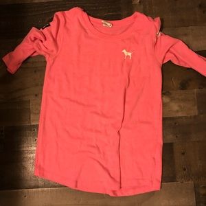 3/4 sleeve pink tee